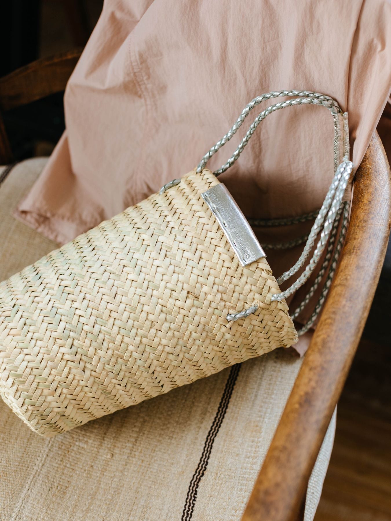 warang wayan × Orné de Feuilles カゴバッグ