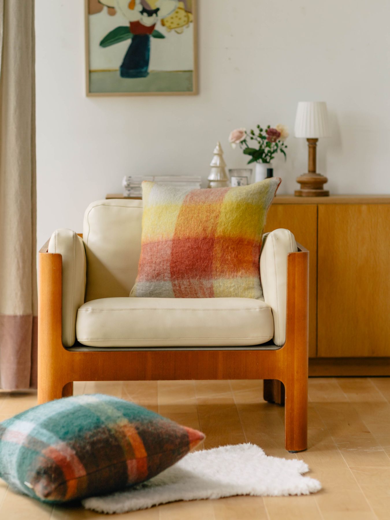 オリジナル・チェッククッションカバー｜クッション｜オルネ ド