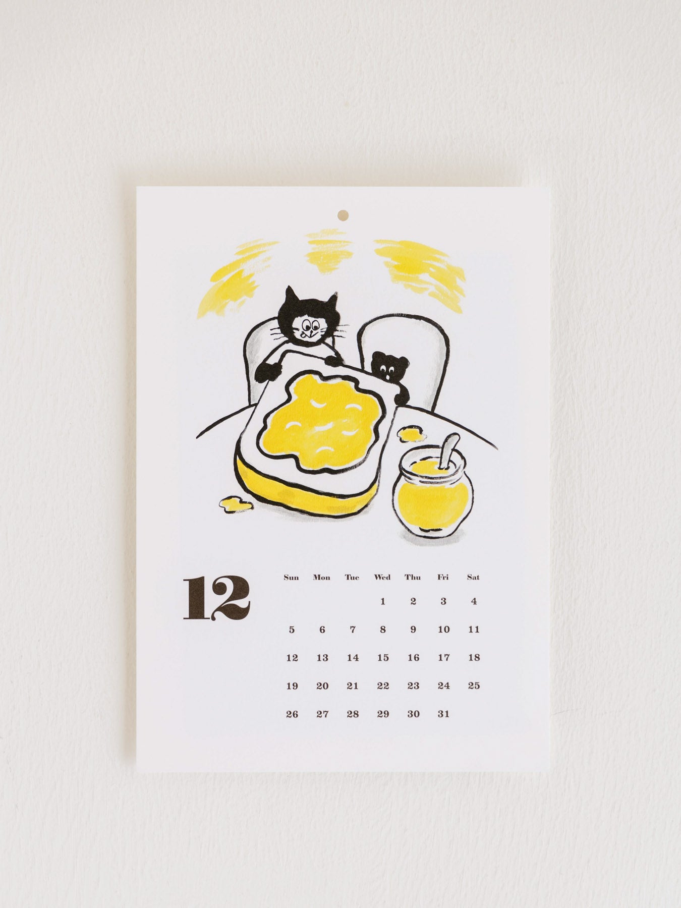 坂巻弓華 HAPPY CAT カレンダー 2027｜文具・ステーショナリー｜オルネ