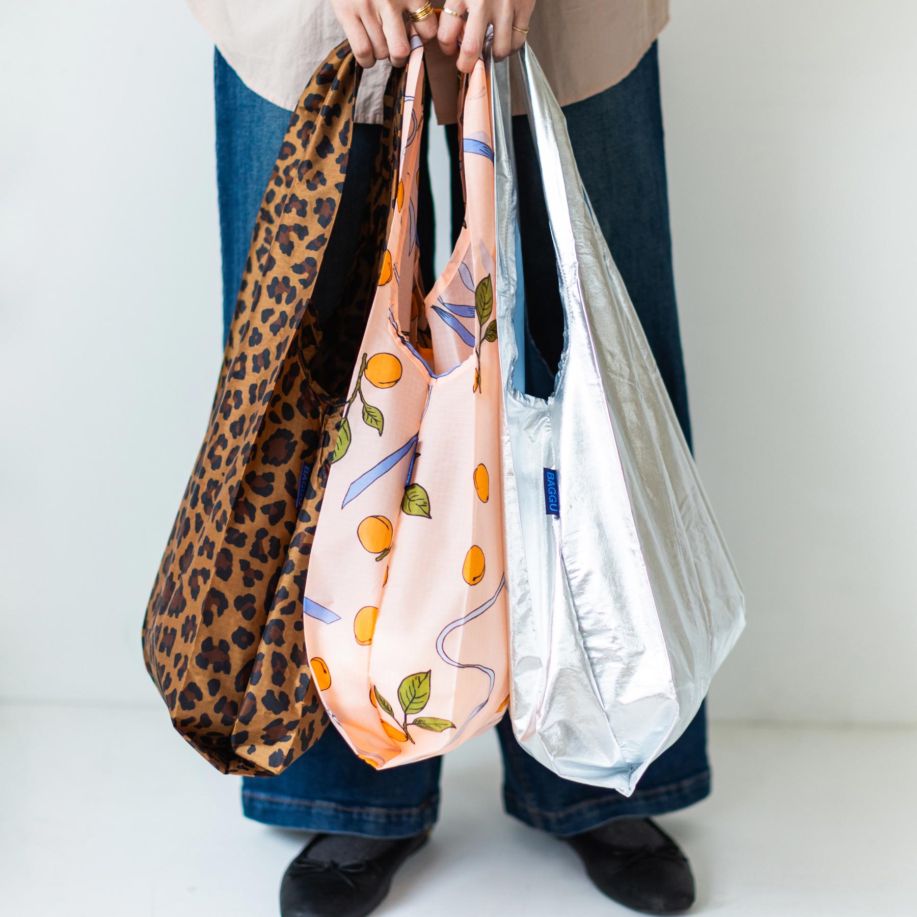 BAGGU レザー トート バッグ エコバッグ ☆未使用級☆ BAGGU オール