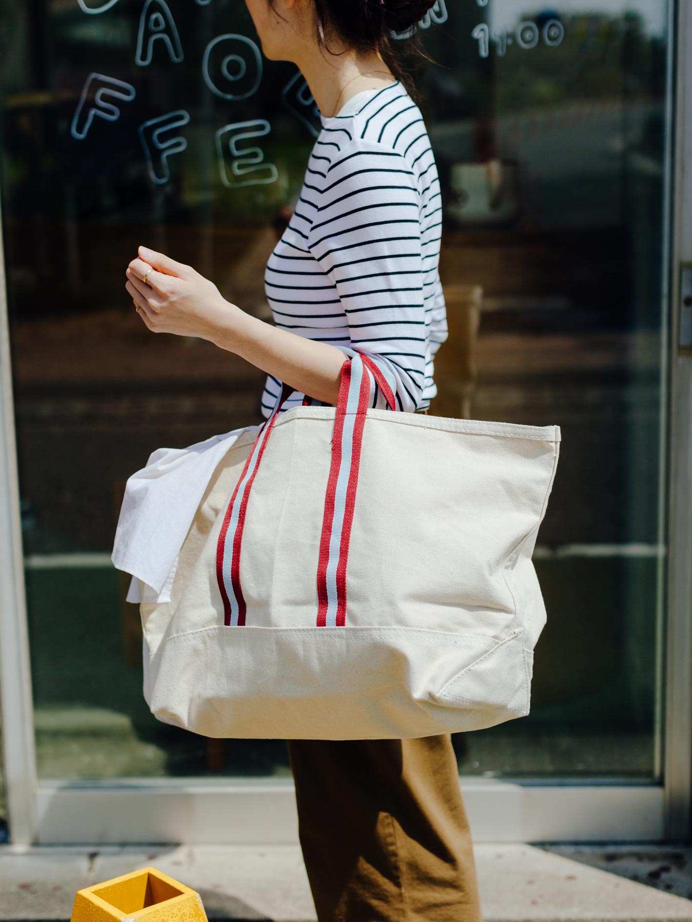 ⭕️vintage染め❗️ コットンリネンの大きなcollageトート ✿α 様