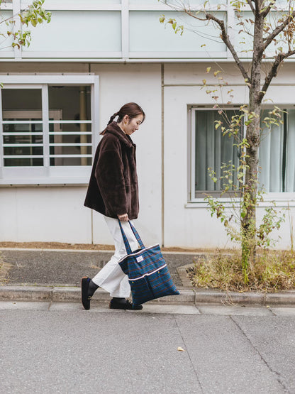 ne pense pas チェックトートバッグ（2ポケット）