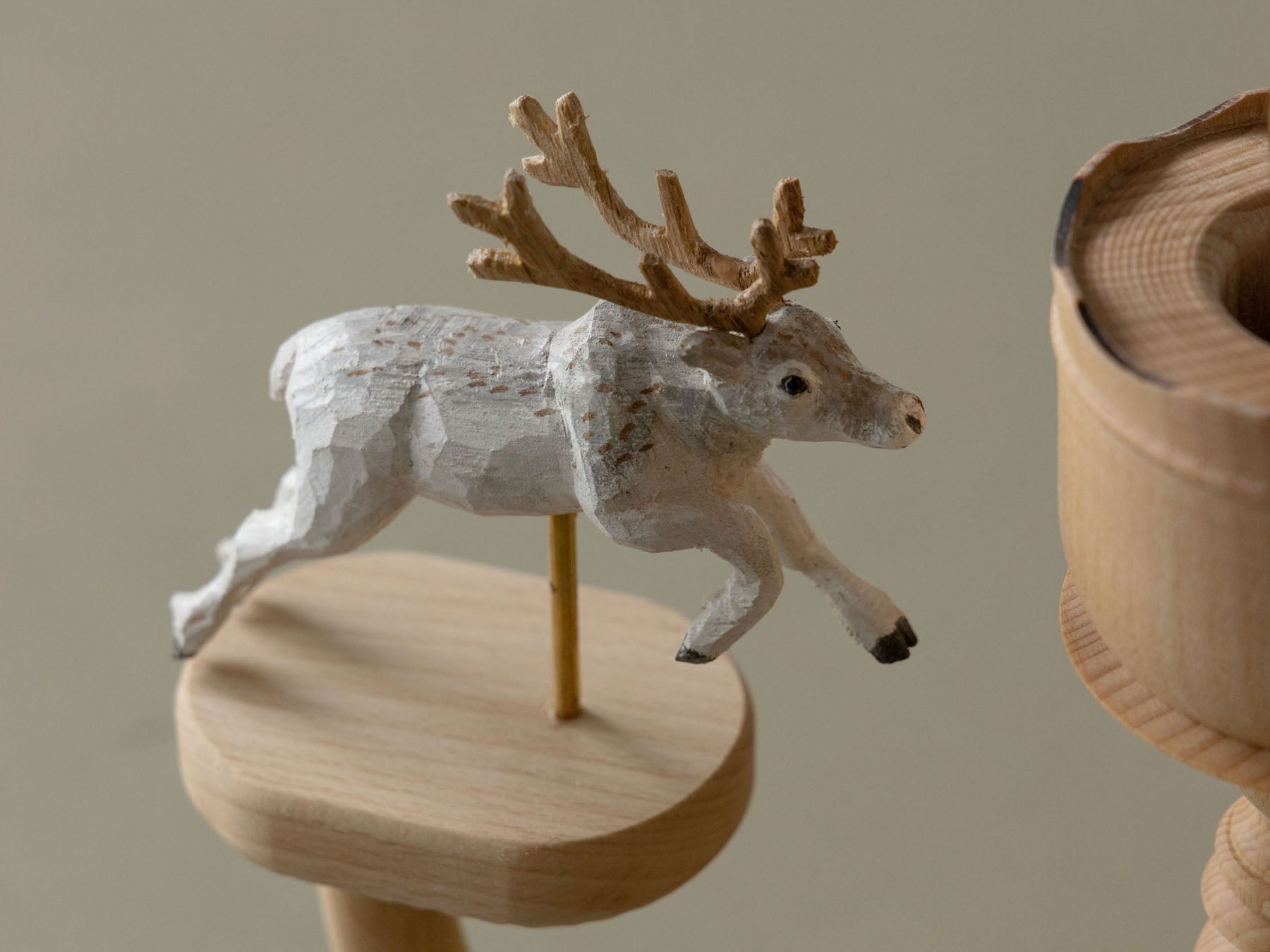 トナカイ　スタンドライト　2体セット　バラ売り可 Rebmob木工 王冠アーム型スタンドライト／トナカイ｜オルネ ド