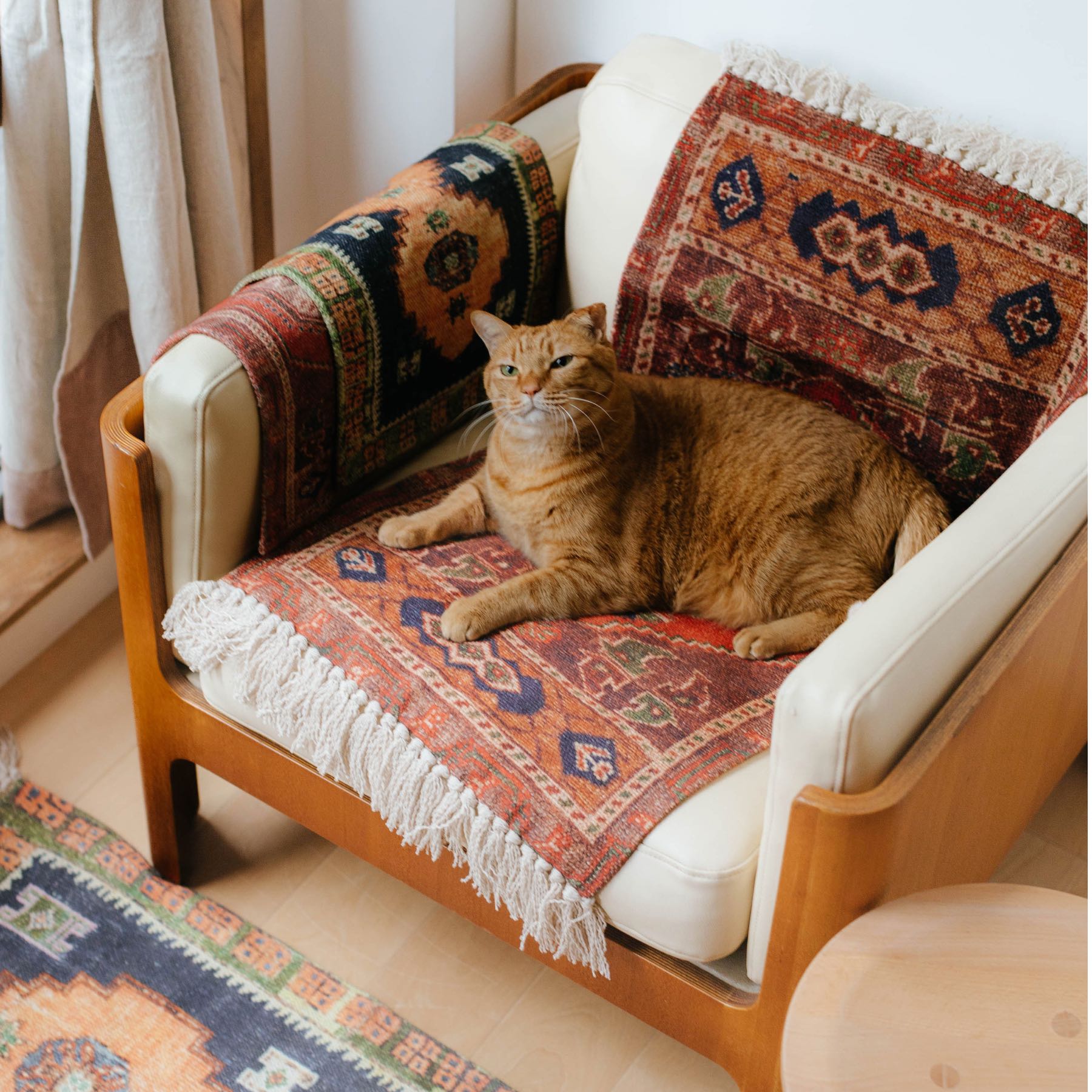 オリジナル・ヴィンテージラグ柄プリントマット｜マット｜オルネ ド