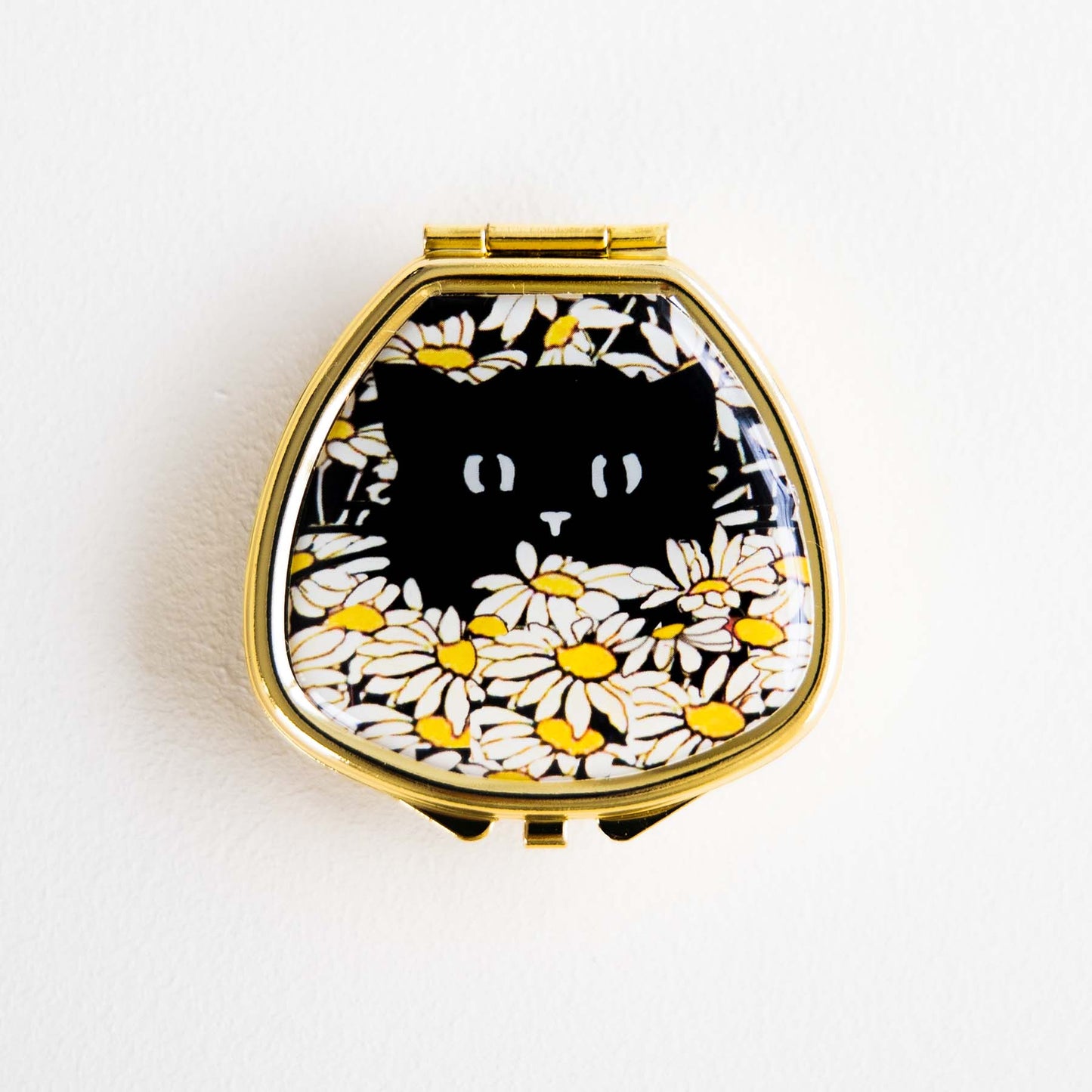 BLACK CAT IN MARGUERITES