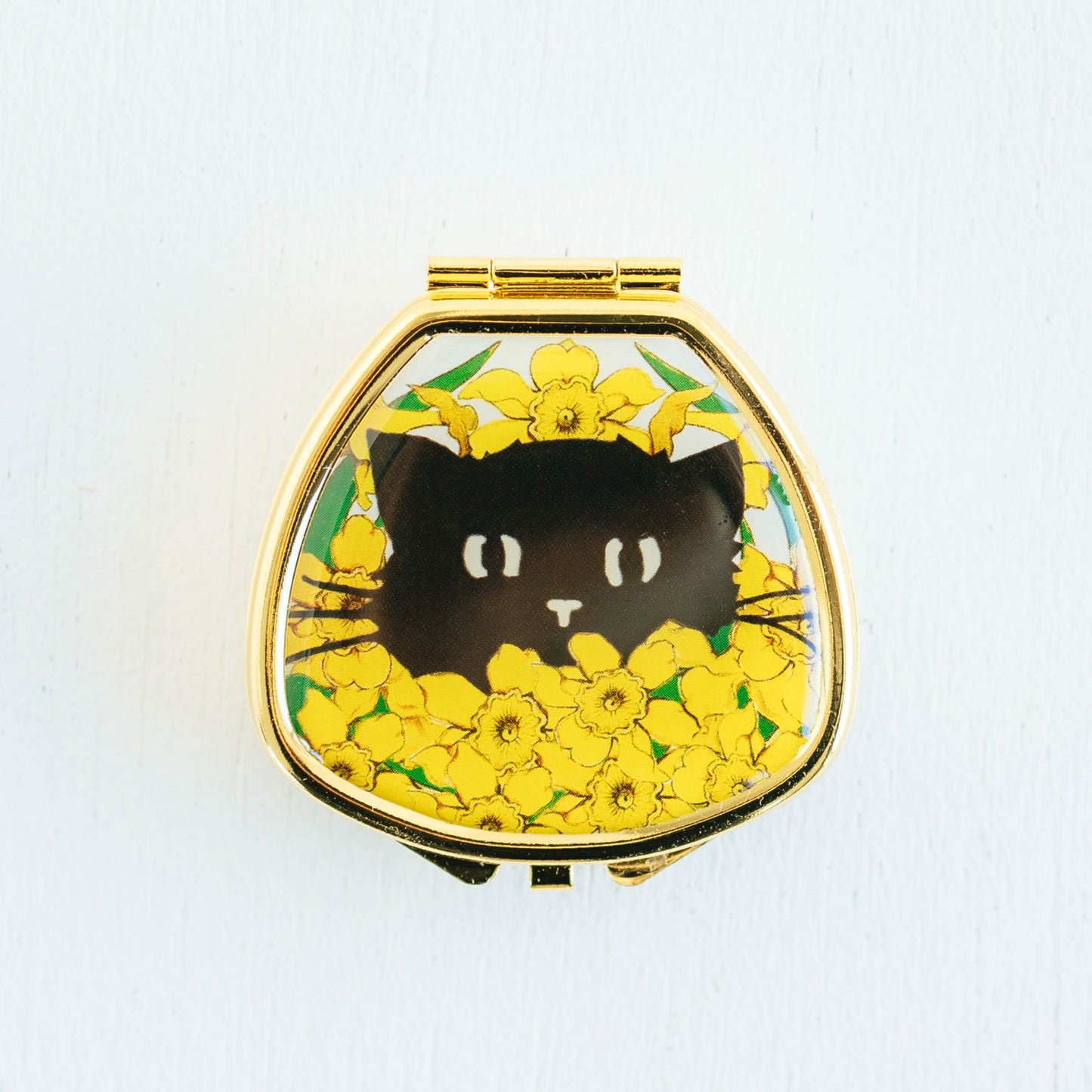 BLACK CAT IN DAFFODILS