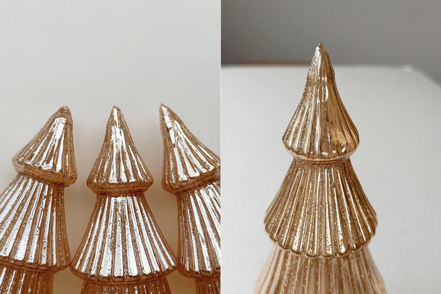 先端の形の違い、ラメ塗装のムラ