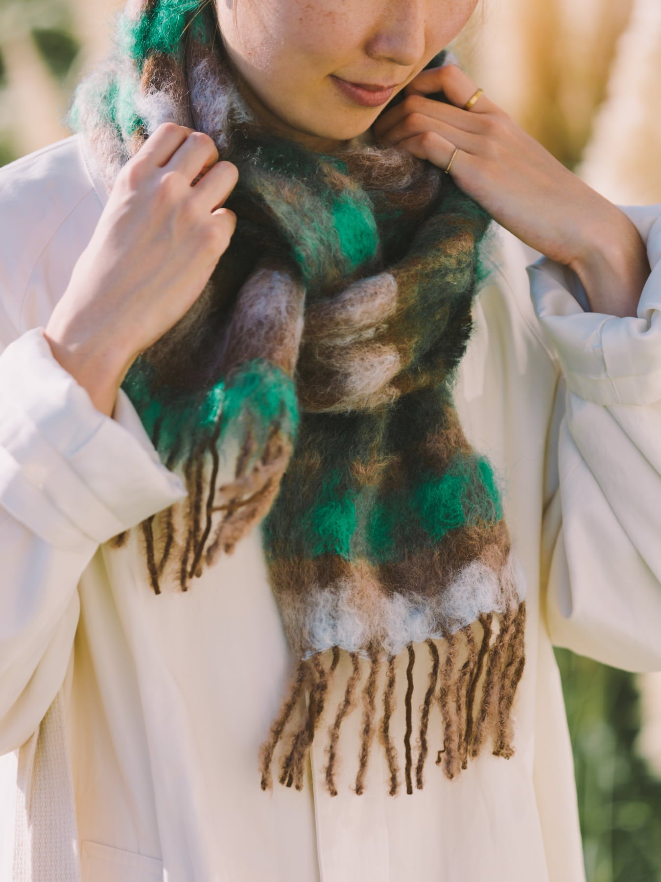 MANTAS EZCARAY モヘアマフラー／FOULARD MIA