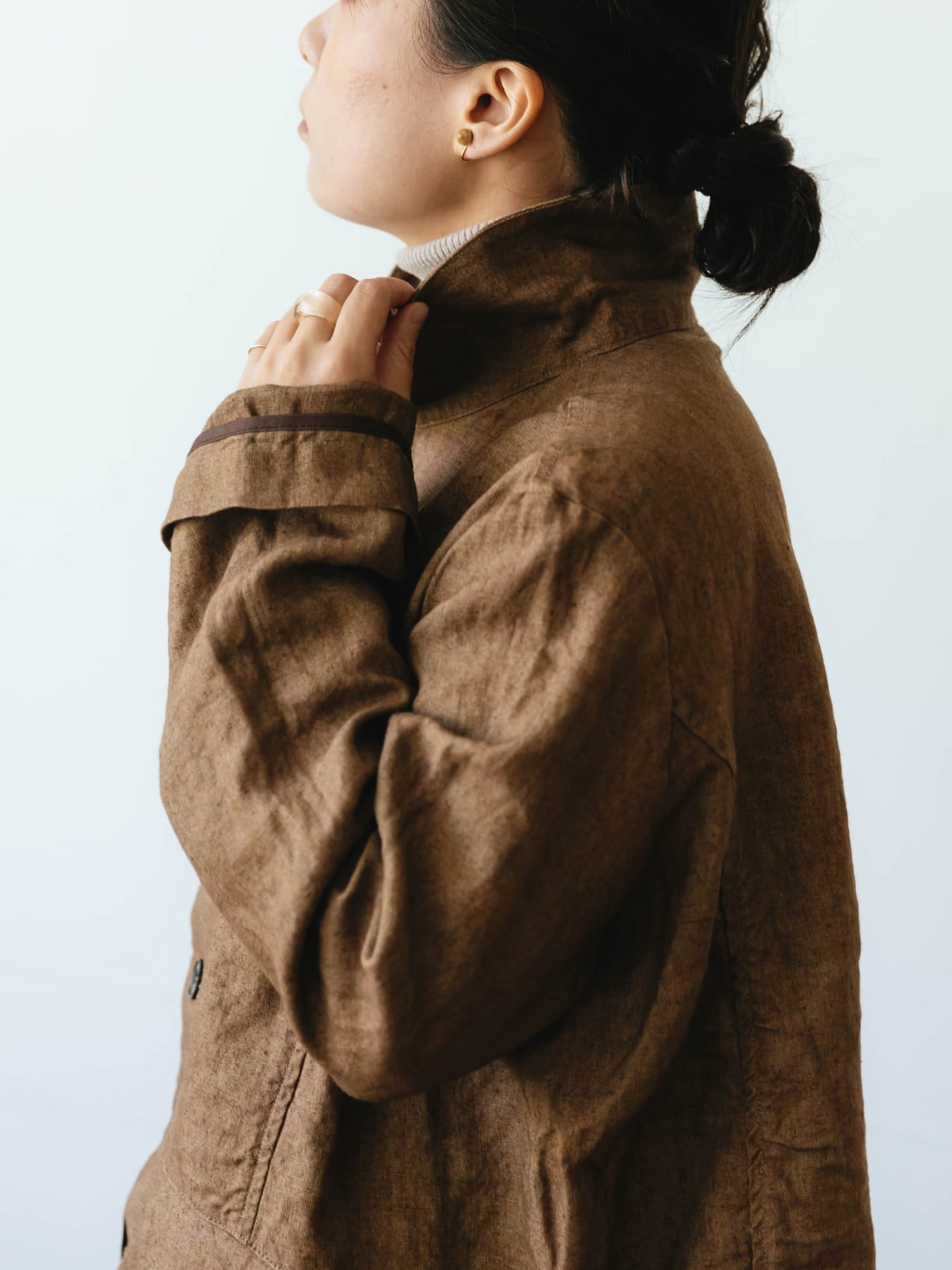 ichi Antiquités Linen Canvas Jacket