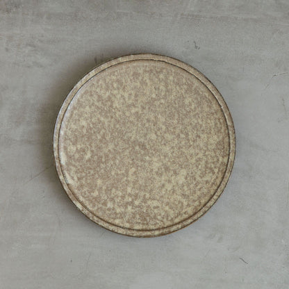 佐野元春 リム皿21cm／黒土