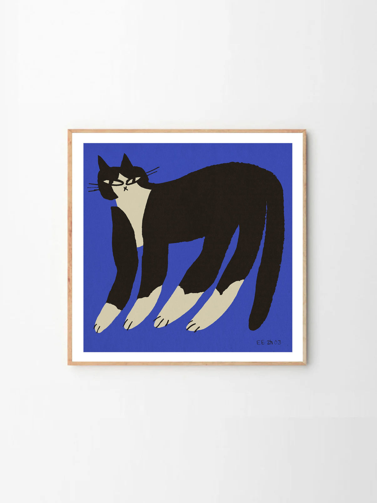アートポスター ENIKŐ KATALIN EGED／Cat in Blue（50cmx50cm
