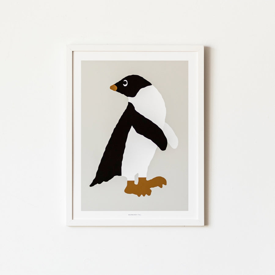 wgt0004 - WARMGREY TAIL ポスター／ADELIE PENGUIN - GLAY（30cm×40cm）