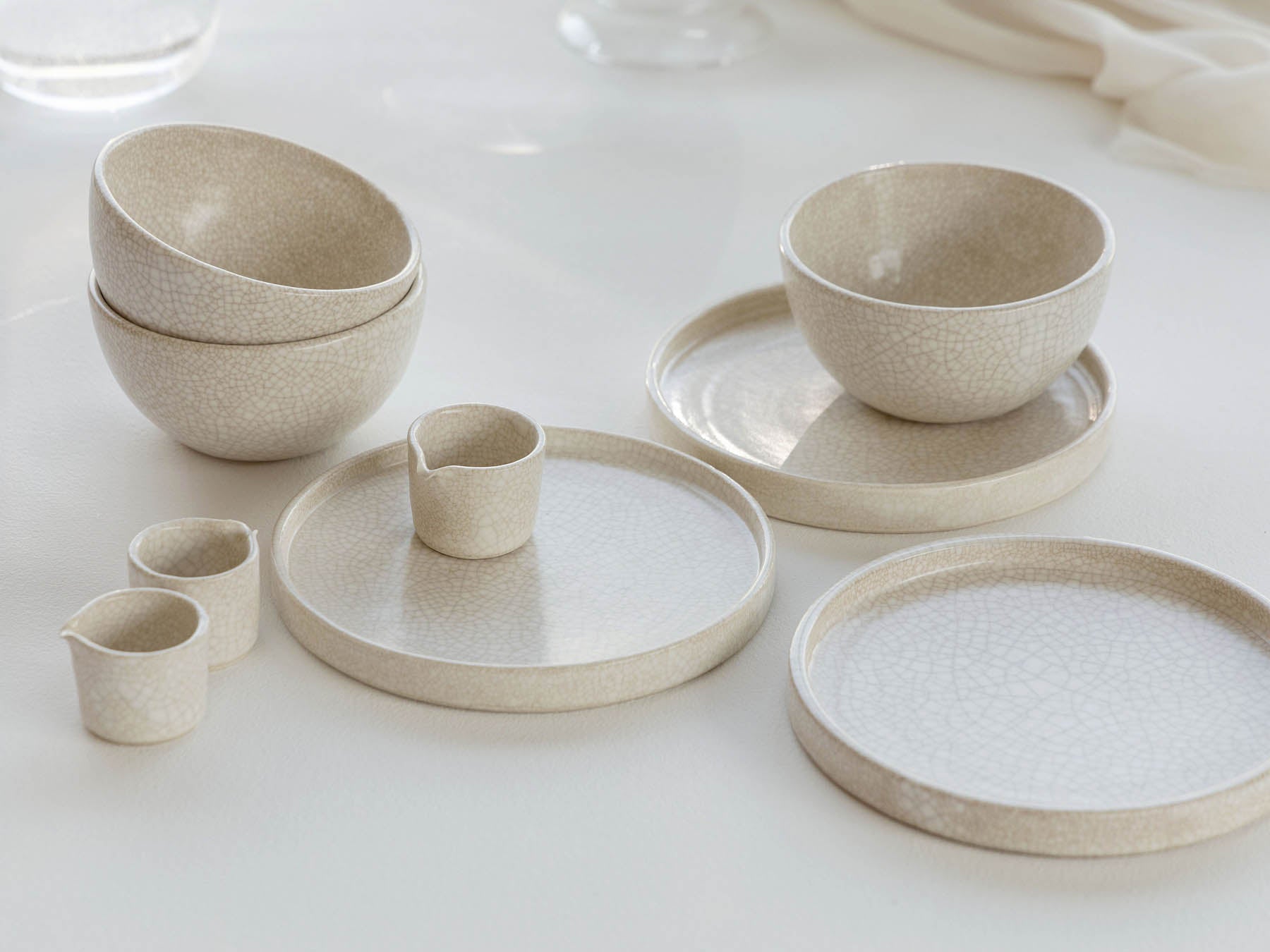 megumi tsukazaki 陶胎籠盆／貫入｜コースター・マット｜オルネ ド