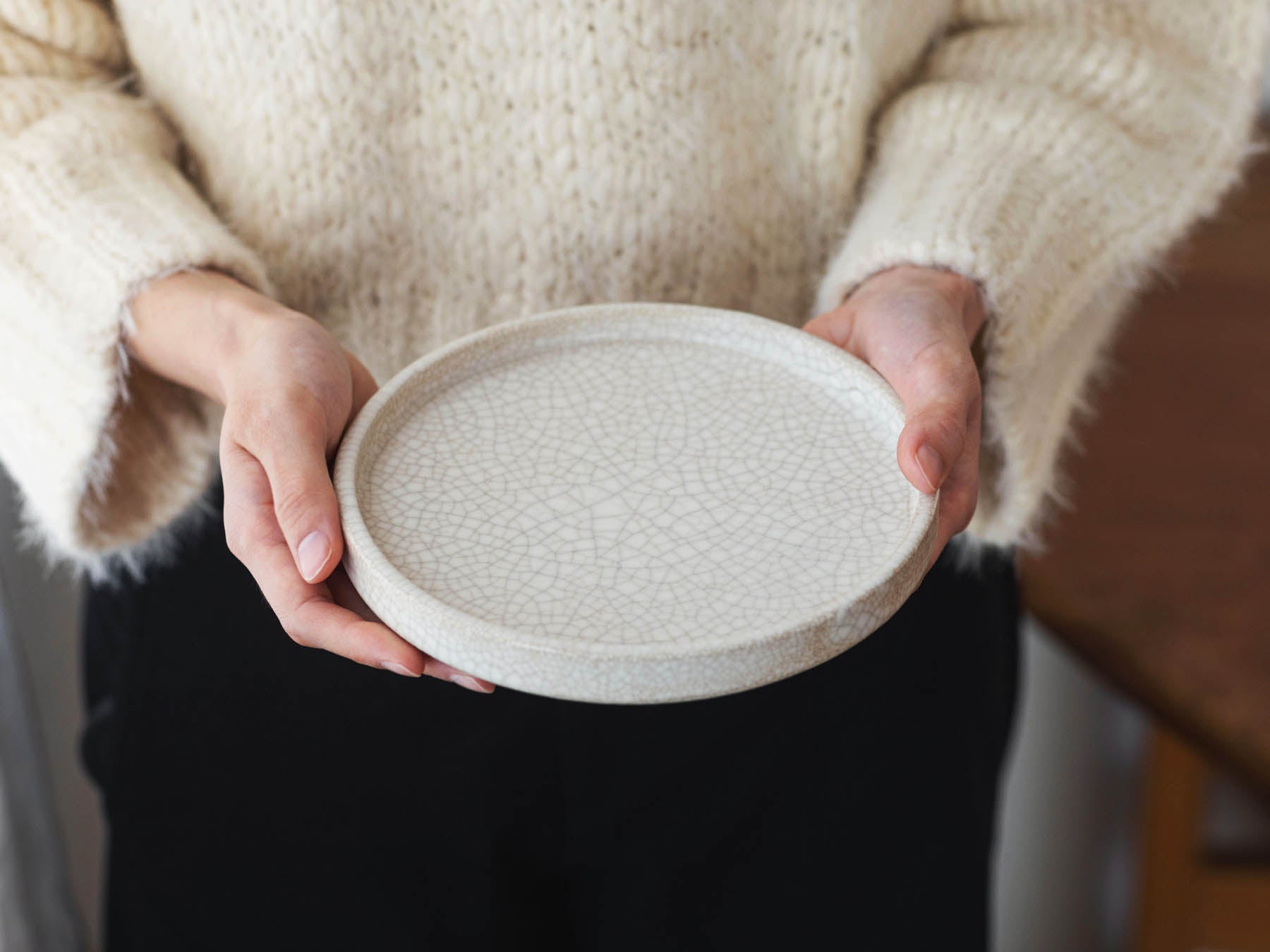 megumi tsukazaki 陶胎籠盆／貫入｜コースター・マット｜オルネ ド