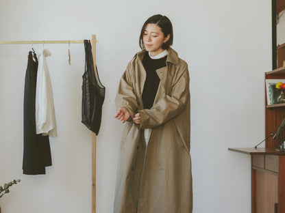 TISSU・HIGH DENSITY EFFORTLESS TRENCH／キャメル