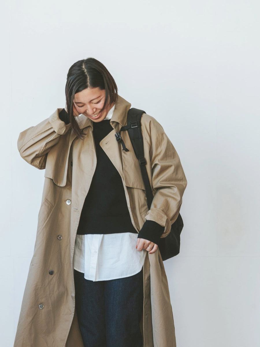 TISSU・HIGH DENSITY EFFORTLESS TRENCH／キャメル