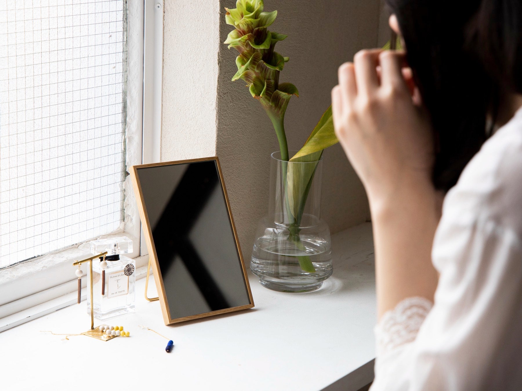 BENCA / ベンカ アネモネ 卓上ミラー（オーク材） Hatuka 黄金比