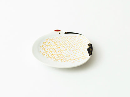 kin0014-小皿／巣篭もり鶴