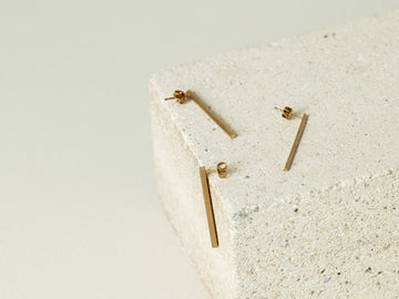 _Fot line Pierced earring（ピアス）30mm／ゴールド