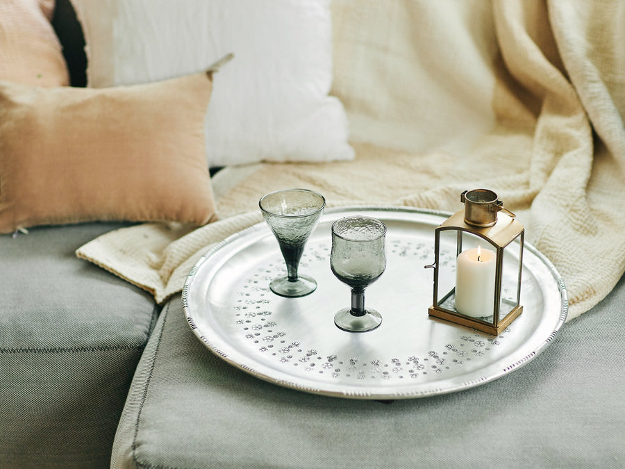 モロッコ・メタルトレイテーブル(シンプル)/丸脚