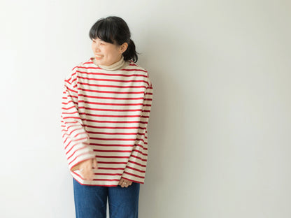 MidiUmi ボーダーワイドプルオーバー