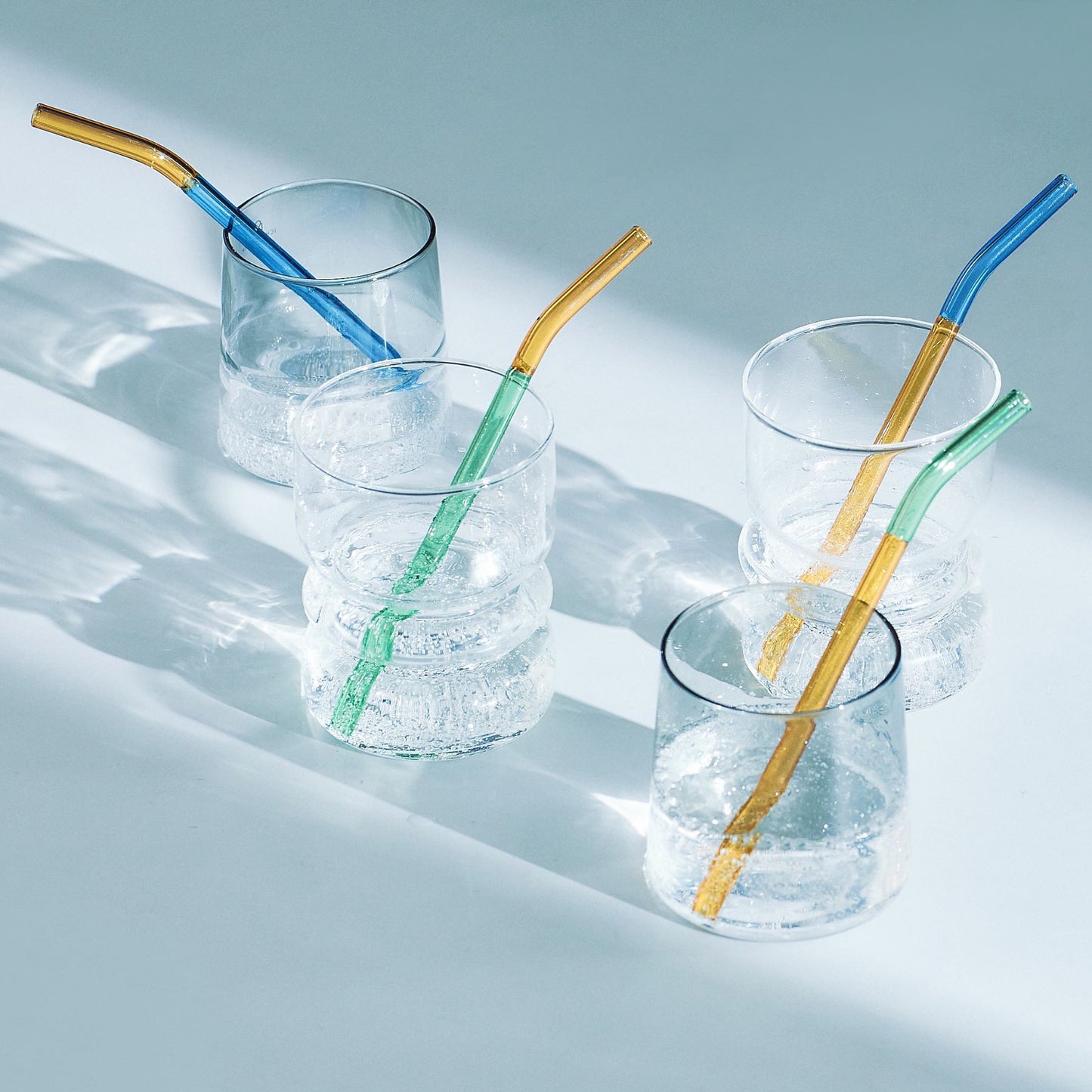 TWO TONE GLASS STRAW