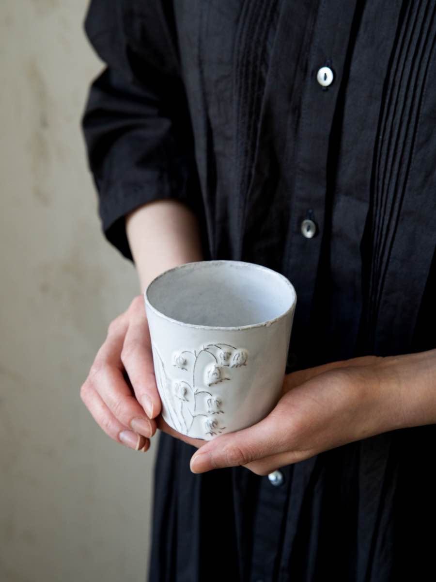 Astier de Villatte カップ すずらん 蝶 アスティエ www