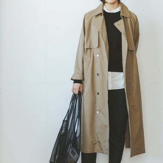 TISSU・HIGH DENSITY EFFORTLESS TRENCH／キャメル