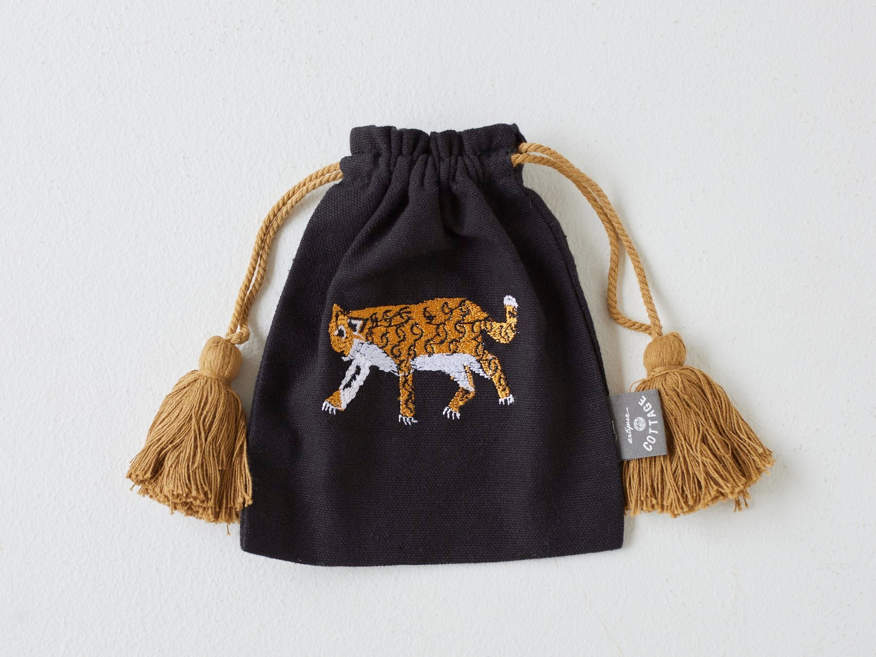 アニマル刺繍・巾着ポーチ – Orné de Feuilles 