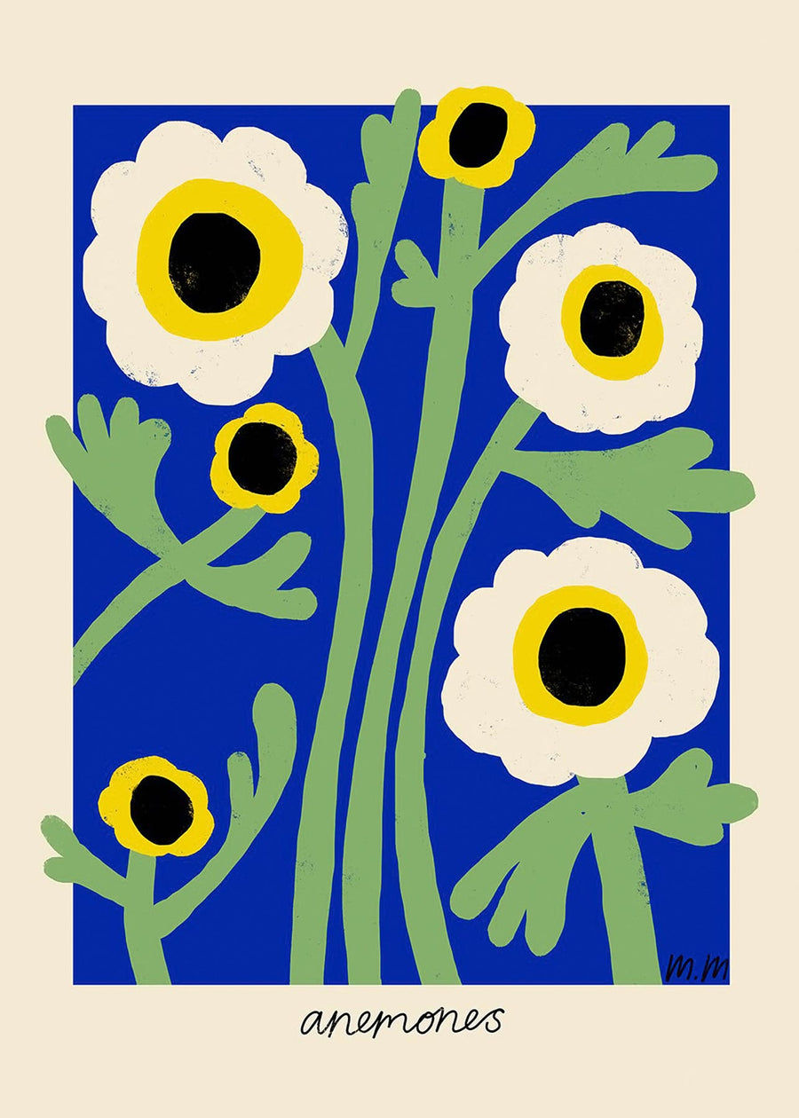 アートポスター MADELEN MÖLLARD／Yellow Anemones（30cm×40cm）