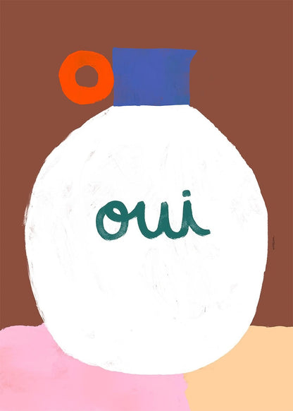 アートポスター MATÍAS LARRAÍN／Vase Oui（30cm×40cm）