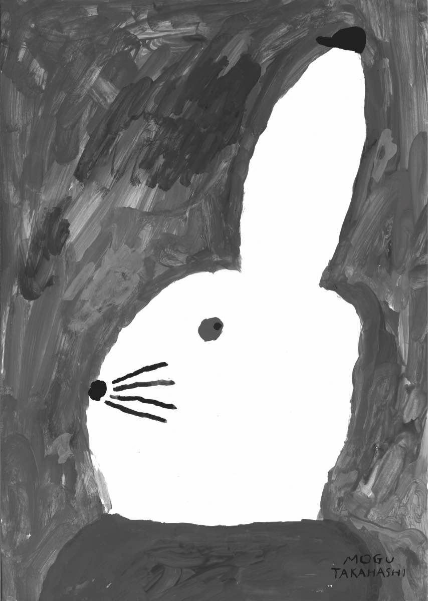 アートポスター Mogu Takahashi ／RABBIT WITH SMALL HAT（50cm×70cm）